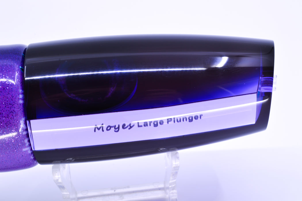 Moyes Lures Purple Mirrored Black Back Large Plunger 14" 11oz FT Vinyl Grape Juice