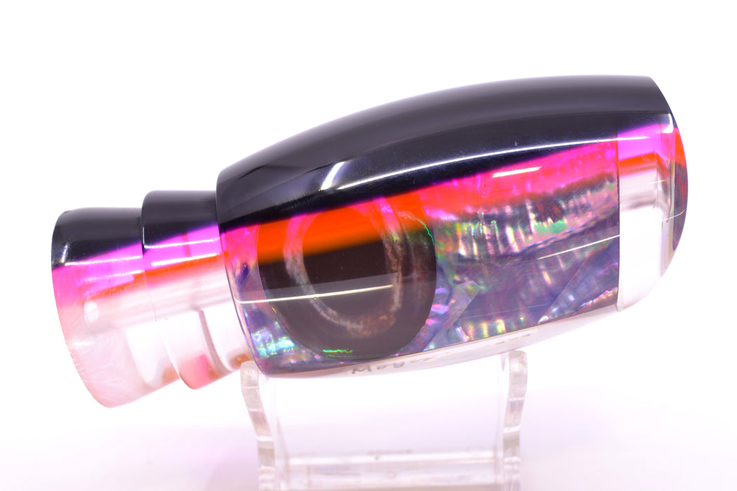 Moyes Lures Rainbow MOP Black-Pink Back Taxi Eyes Large Argus 14" 6.5oz