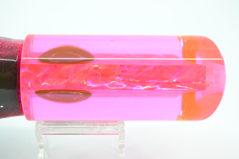 Moyes Lures Fluorescent Pink Resin Awabi Shell Large Pipe Bomb 14" 12.3oz Skirted