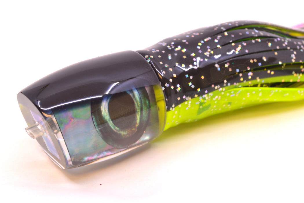 Moyes Lures Tahitian MOP Black Back Medium J-Boy 12" 7oz Skirted Magic Johnson