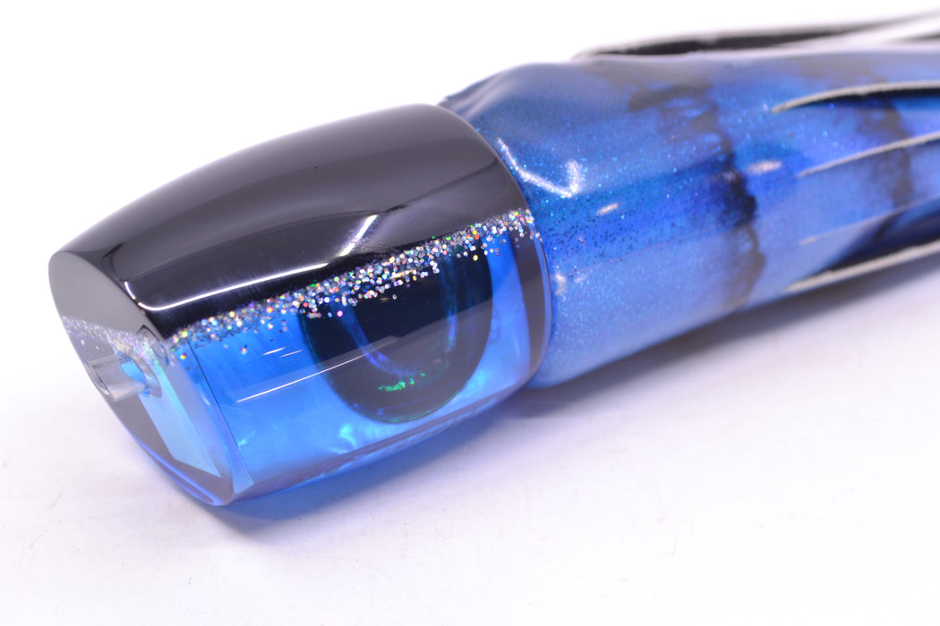 Moyes Lures Blue MOP Black-Silver Back Medium J-Boy 12" 5oz FT Vinyl Blue Tiger