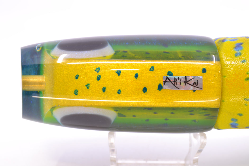 Ali'i Kai Lures Mahi MOP Blue-Green Chameleon Back Large Plunger 14" 10.5oz ALV Vinyl Mahi GZE