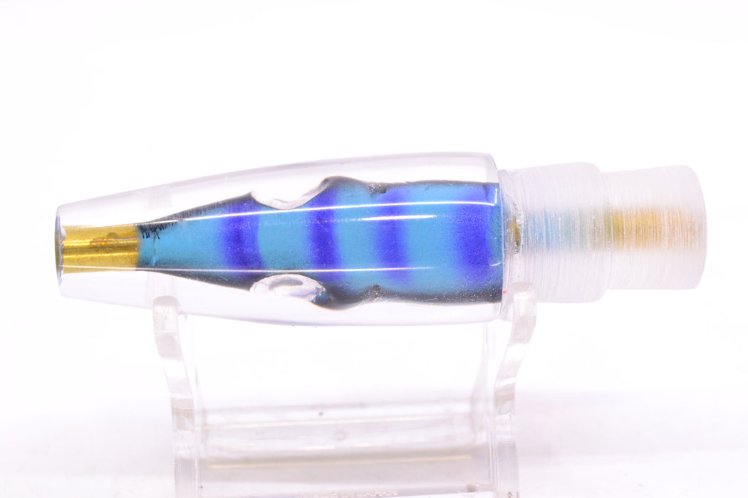 Tsutomu Lures Blue & Purple Bars-Black Line Fish Head Poke Invert 6" 2.2oz