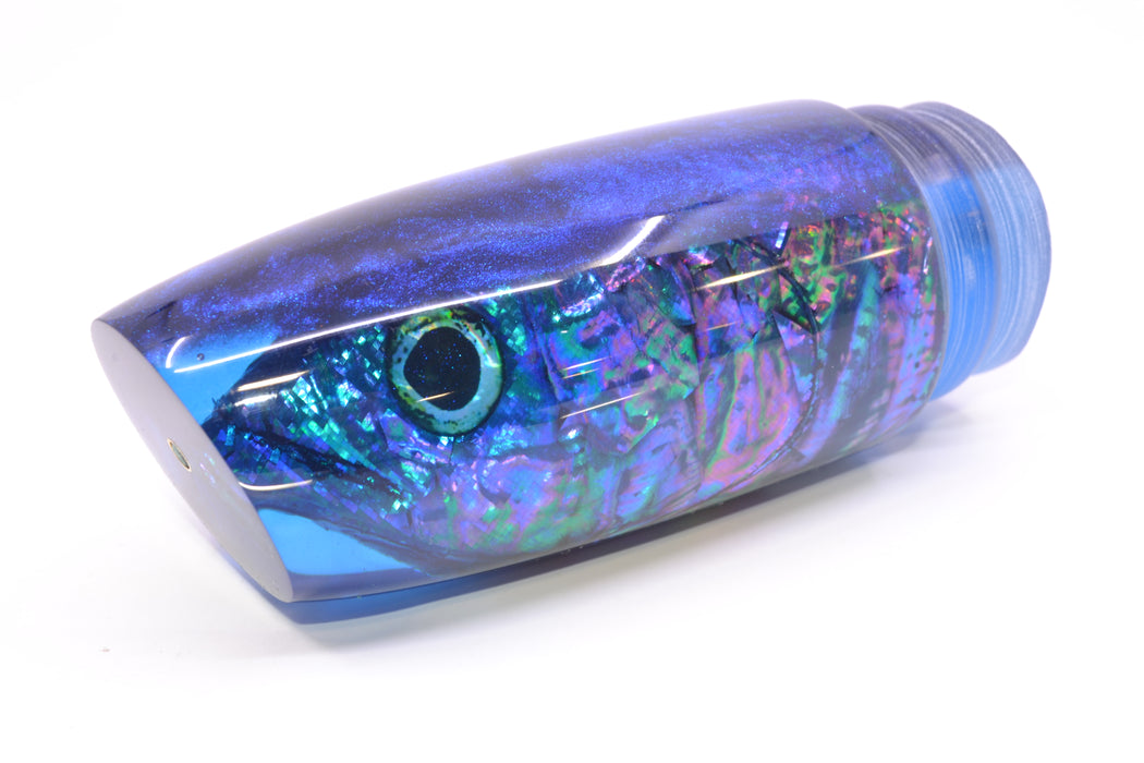 Ali'i Kai Lures Purple-Blue Shell Blue Back Fish Head XL Plunger 16" 14oz GZE