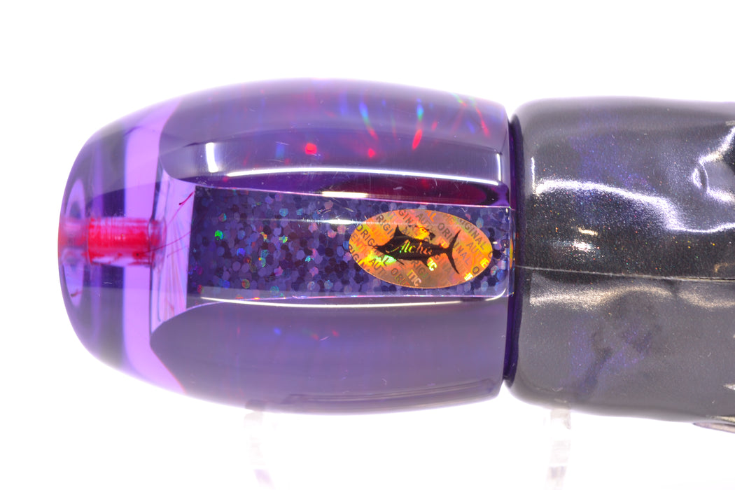 Aloha Lures Purple Rainbow Red Eyes Bamboocha 12" 8.5oz Fire Tailz Vinyl Purple Drip GZE