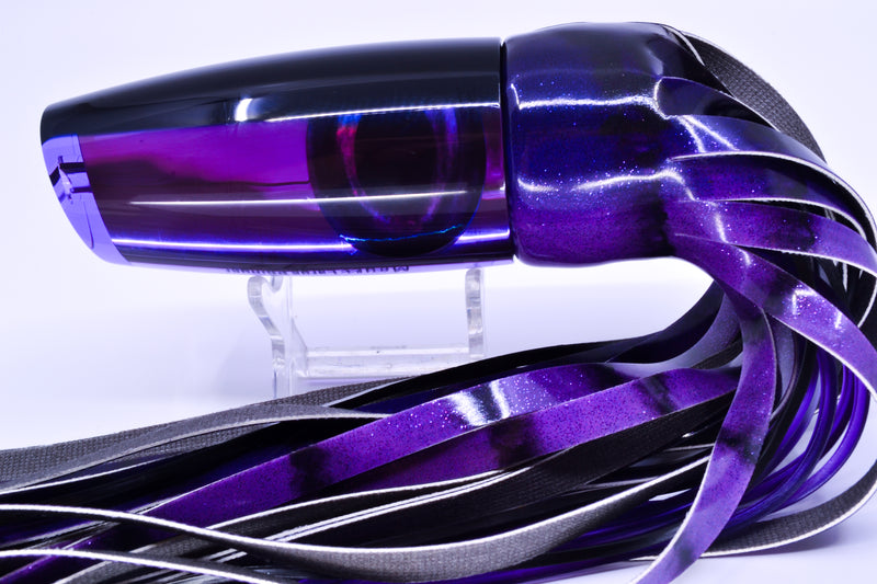 Moyes Lures Purple Mirrored Black Back Large Plunger 14" 11oz FT Vinyl Grape Juice