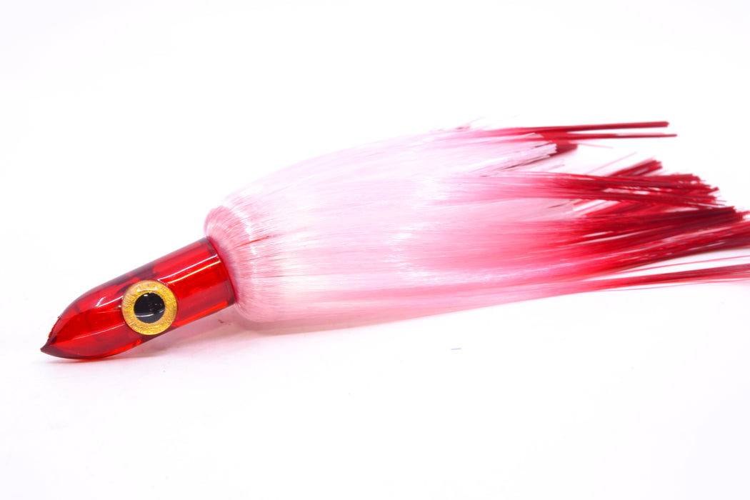 Iland Lures "Wahoo" White-Red Hair Red Head Jr. Dredge Ilander 6.5" 1oz DJR453-WAH