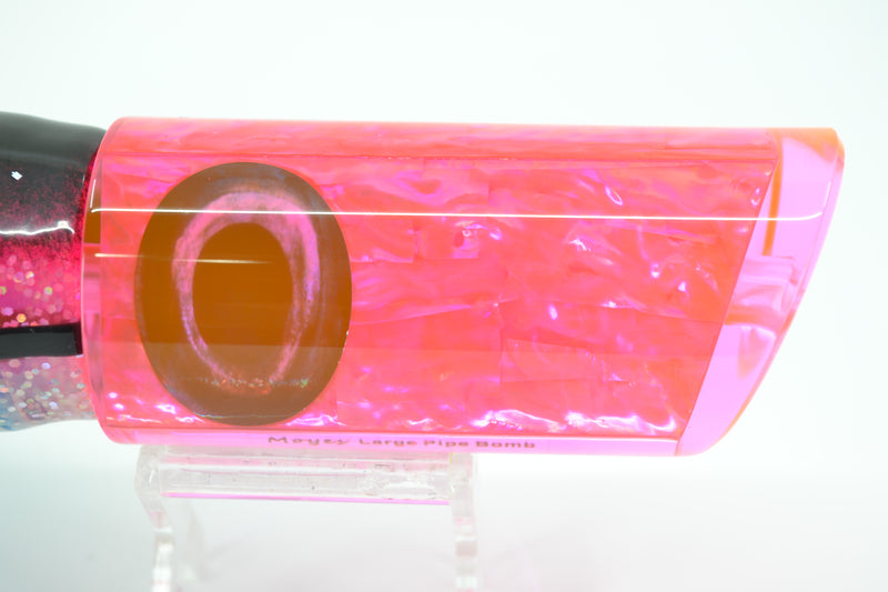 Moyes Lures Fluorescent Pink Resin Awabi Shell Large Pipe Bomb 14" 12.3oz Skirted
