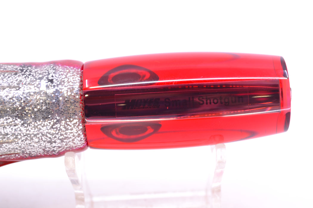 Moyes Lures Red Mirrored Taxi Eyes Small Shotgun 9" 4oz Skirted Red Aurora GZE