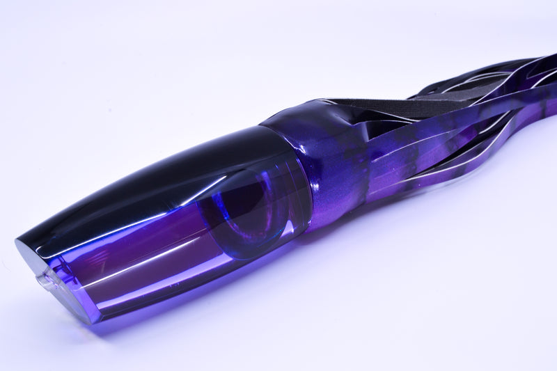 Moyes Lures Purple Mirrored Black Back Large Plunger 14" 11oz FT Vinyl Grape Juice