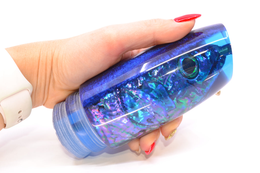 Ali'i Kai Lures Purple-Blue Shell Blue Back Fish Head XL Plunger 16" 14oz GZE