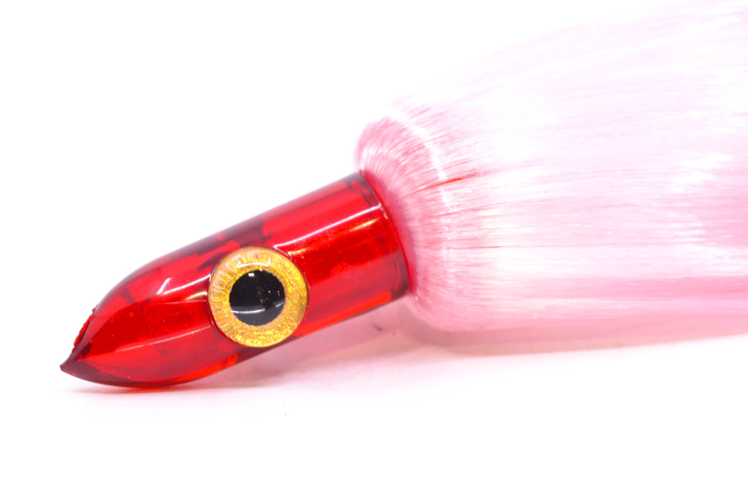 Iland Lures "Wahoo" White-Red Hair Red Head Jr. Dredge Ilander 6.5" 1oz DJR453-WAH