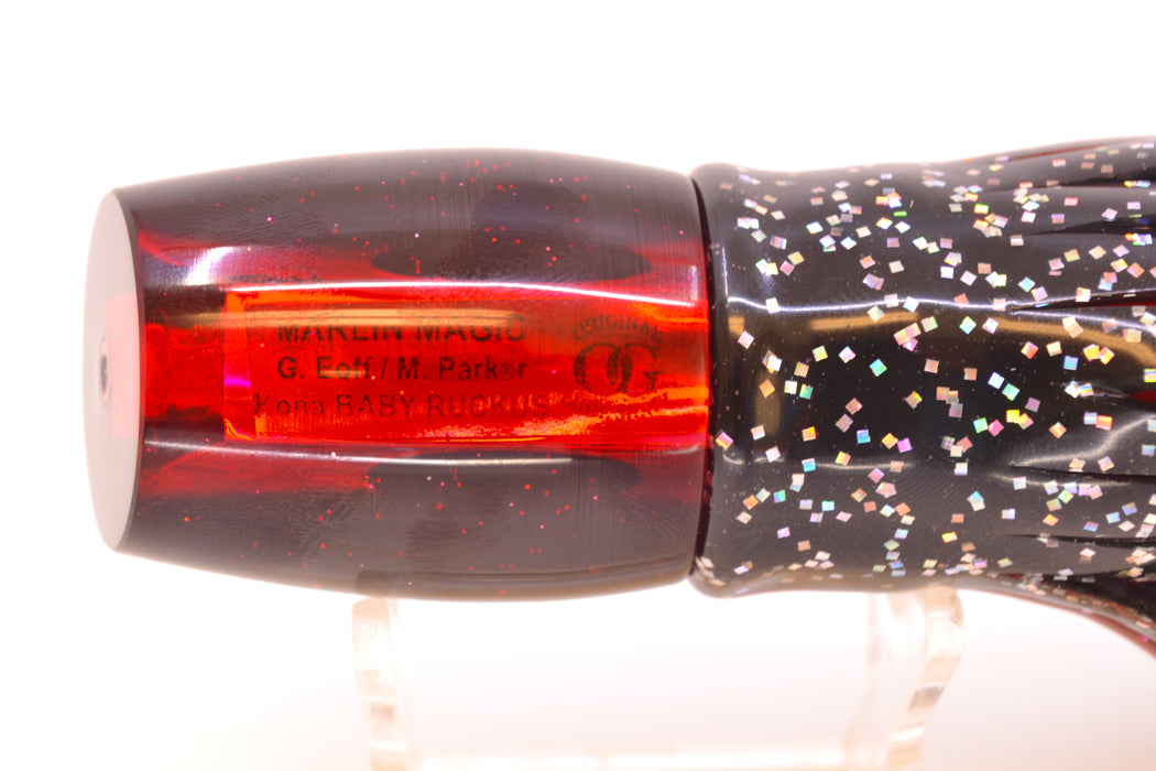 Marlin Magic Red Awabi Black Back Red Eyes Baby Ruckus 10" 6.5oz Skirted Black