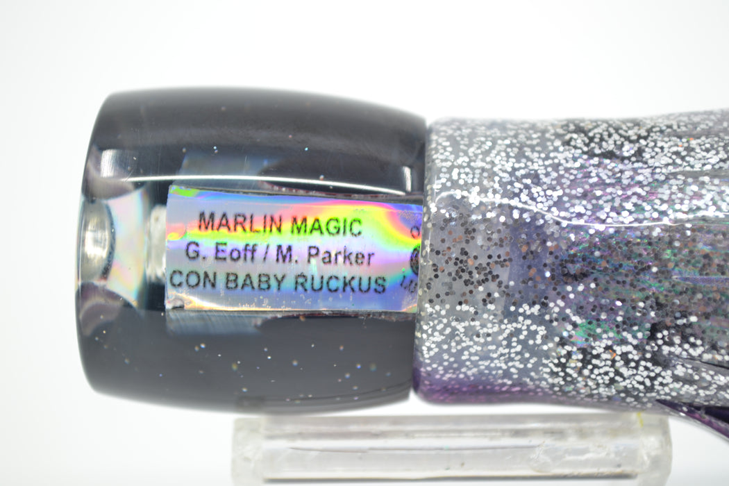 Marlin Magic Blue-Purple Abalone Shell Black Back Concave Baby Ruckus 9" 5oz Skirted