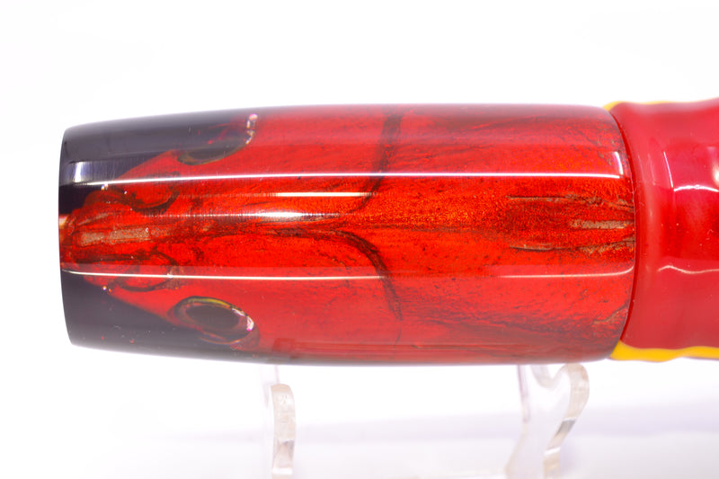 Ali'i Kai Lures Red Opelu Black-Red Back Medium Hard Head 12" 9oz Skirted Black-Red