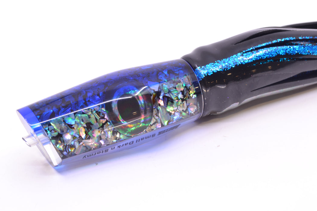 Moyes Lures S&P Blue Back Small Dark-N-Stormy 9" 4.5oz Skirted Yellowfin