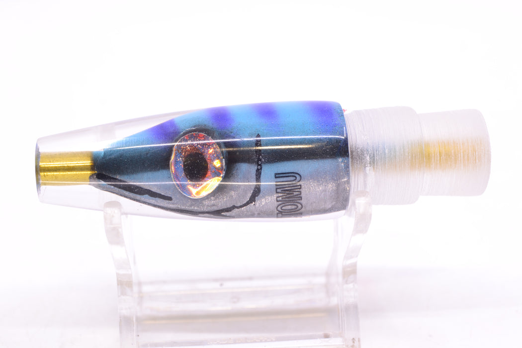 Tsutomu Lures Blue & Purple Bars-Black Line Fish Head Poke Invert 6" 2.2oz