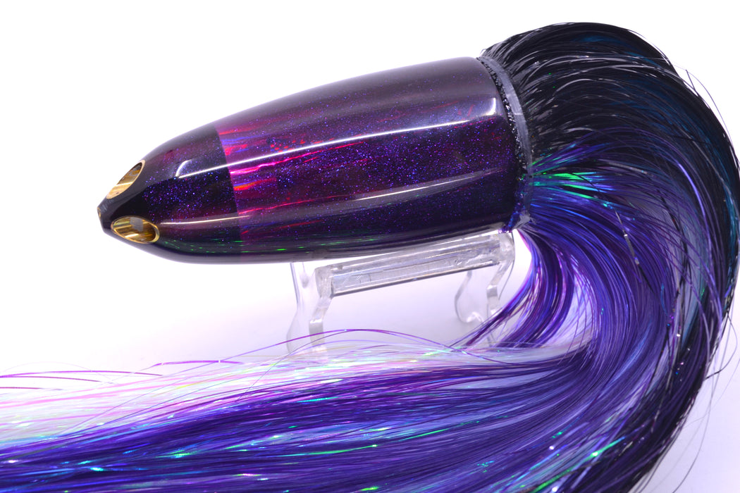 Ali'i Kai Lures Purple Rainbow Starburst Dreamliner Jet 12" 14.5oz EZ Flash Black-Purple