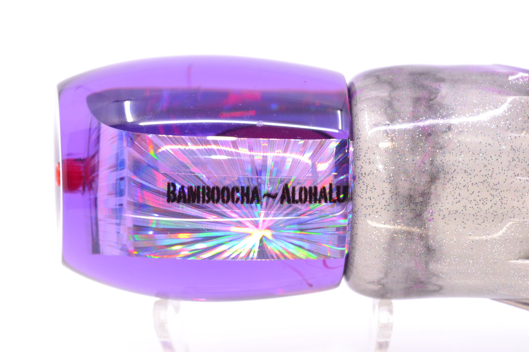 Aloha Lures Purple Rainbow Red Eyes Bamboocha 12" 8.5oz Fire Tailz Vinyl Purple Drip GZE