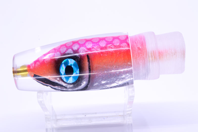 Tsutomu Lures "Da Amaebi" Pink-Orange Fish Head Ali'i Invert 7" 4.3oz