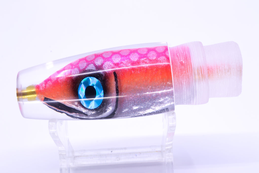 Tsutomu Lures "Da Amaebi" Pink-Orange Fish Head Ali'i Invert 7" 4.3oz