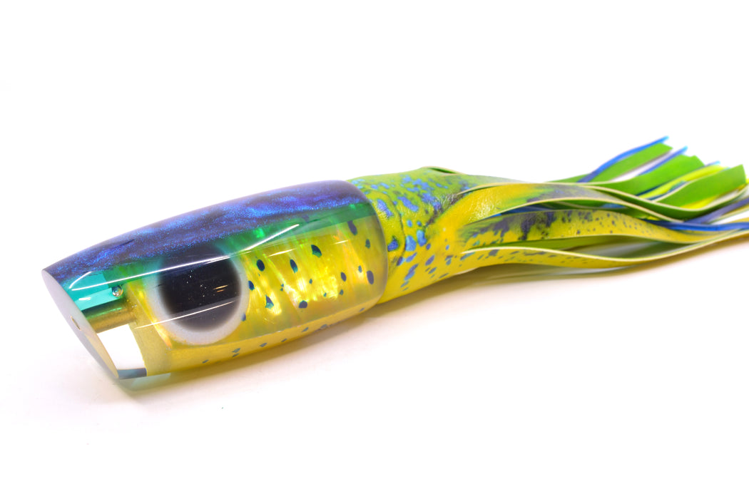 Ali'i Kai Lures Mahi MOP Blue-Green Chameleon Back Large Plunger 14" 10.5oz ALV Vinyl Mahi GZE