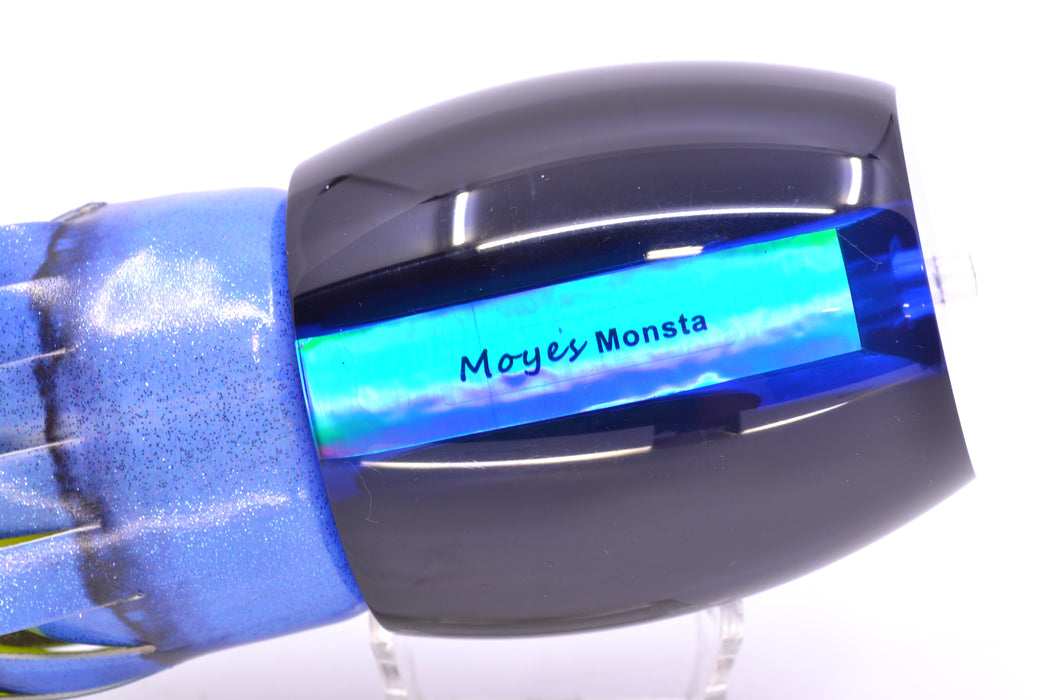 Moyes Lures Blue MOP Black Back Taxi Eyes Monsta Teaser 20.4oz FT Vinyl Blue Tiger