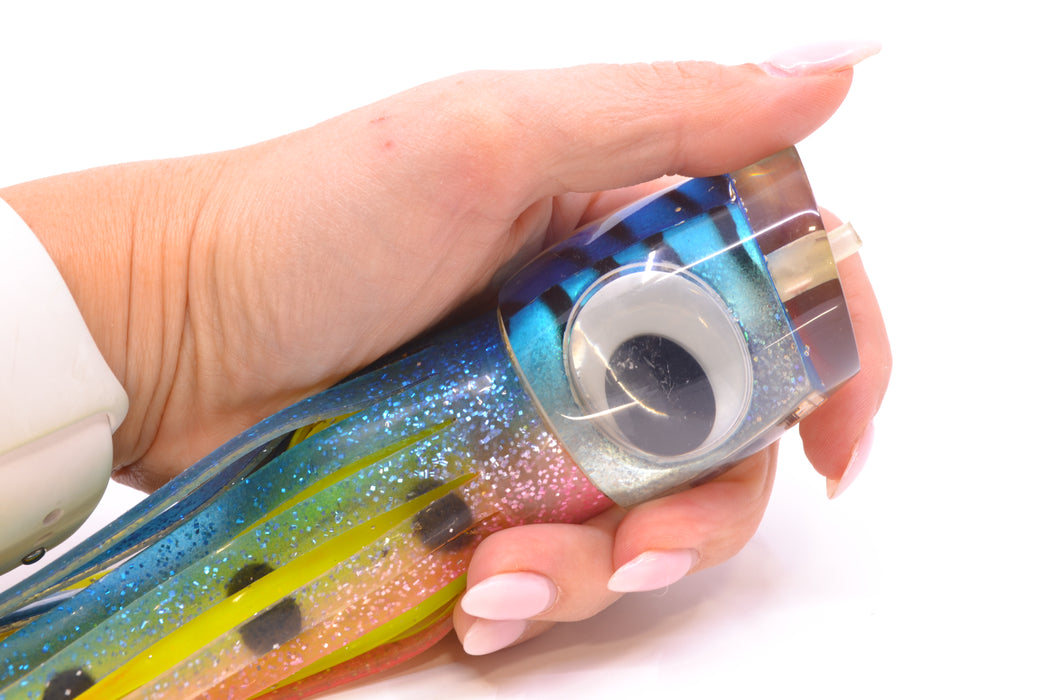 Big T Lures Blue Mackerel Short Nose Slant 12" 6oz Skirted New Pre-Owned GZE