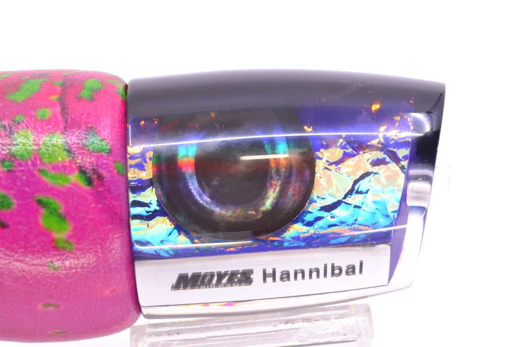 Moyes Lures Purple-Orange Dichro Black Back Taxi Eyes Hannibal 14" 8oz ALV Vinyl Mahi