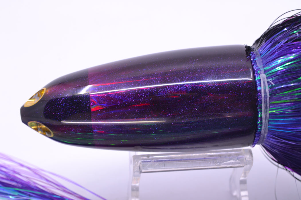 Ali'i Kai Lures Purple Rainbow Starburst Dreamliner Jet 12" 14.5oz EZ Flash Black-Purple