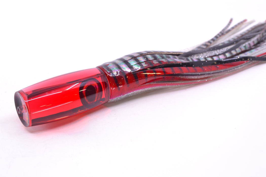 Moyes Lures Red Mirrored Taxi Eyes Small Shotgun 9" 4oz Skirted Red Aurora GZE