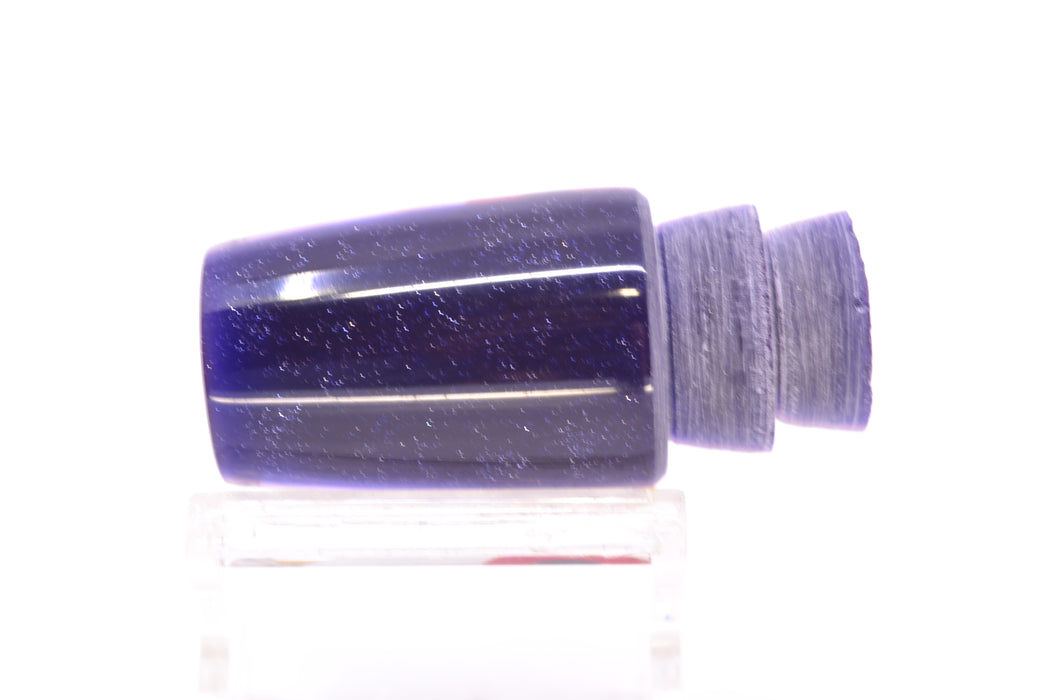 Coggin Lures White MOP Dark Purple-Purple Back 4-Hole Small Slant Bogie Invert 7" 2.5oz