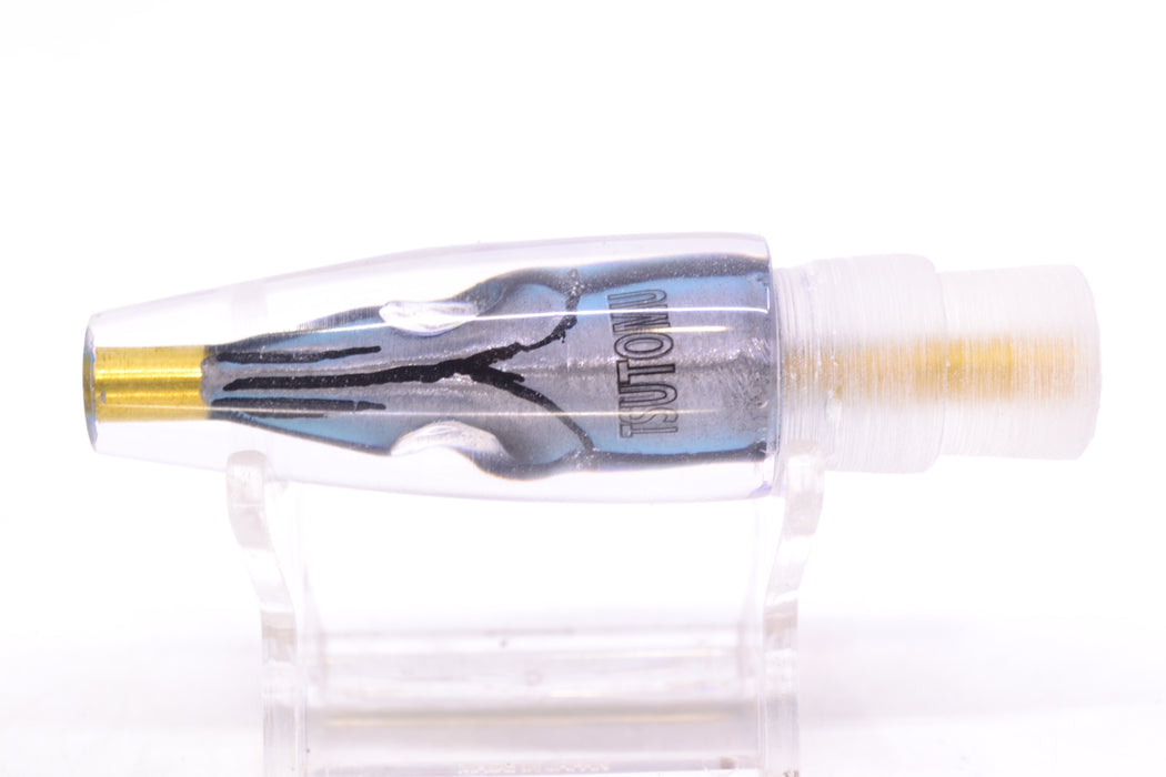 Tsutomu Lures Blue & Purple Bars-Black Line Fish Head Poke Invert 6" 2.2oz