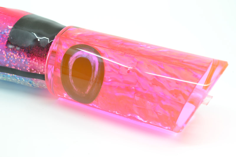 Moyes Lures Fluorescent Pink Resin Awabi Shell Large Pipe Bomb 14" 12.3oz Skirted