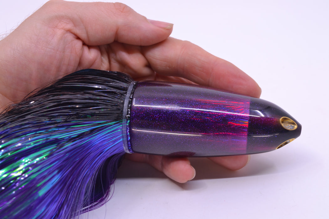 Ali'i Kai Lures Purple Rainbow Starburst Dreamliner Jet 12" 14.5oz EZ Flash Black-Purple