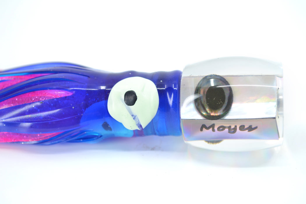 Moyes Lures White MOP Tang 5" 3oz Skirted Dark Blue-Light Blue-Pink