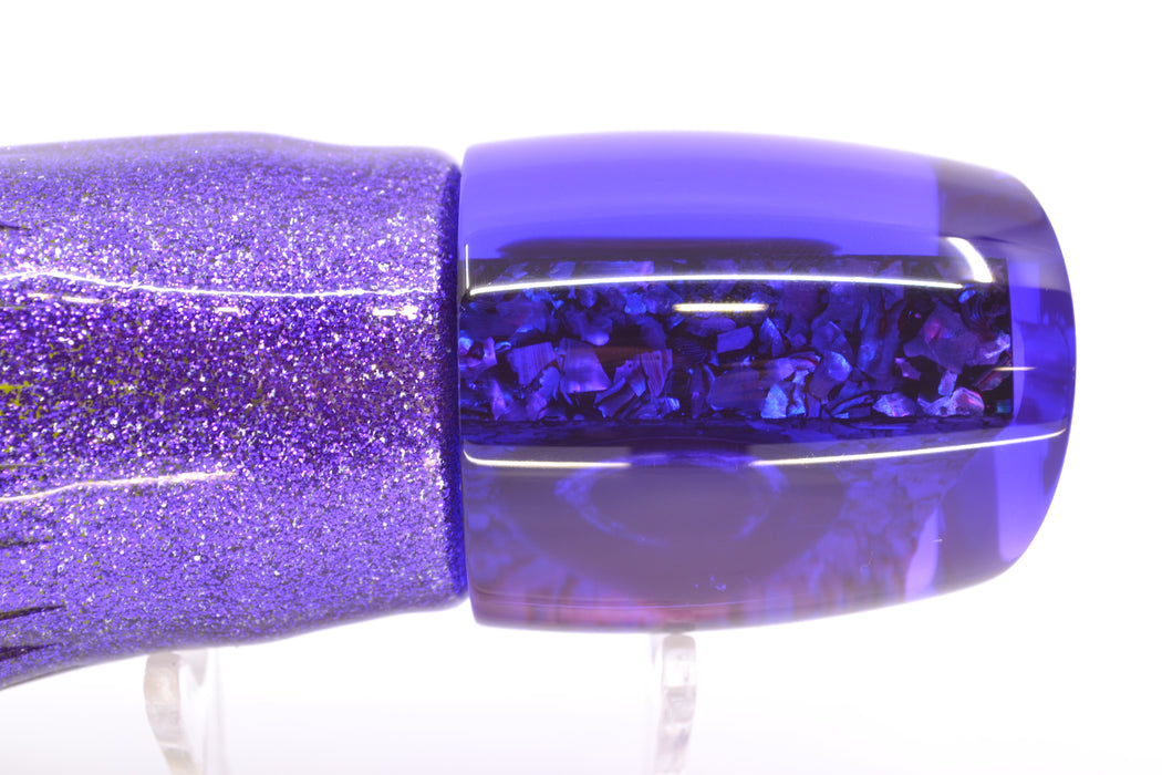 Moyes Lures Purple S&P Purple Back Taxi Eyes Bushmaster 12" 10oz Skirted Purple-Silver