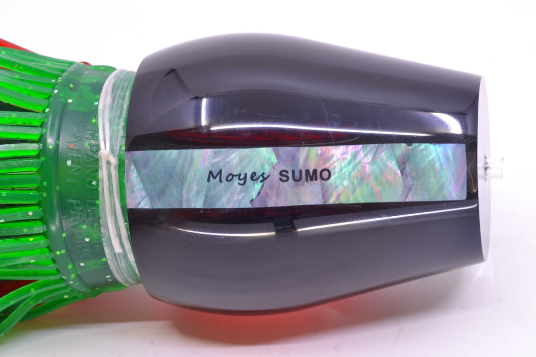 Moyes Lures/Grander Marlin Tackle Sumo + D-Flap Teaser Combo Green-Red Stripes