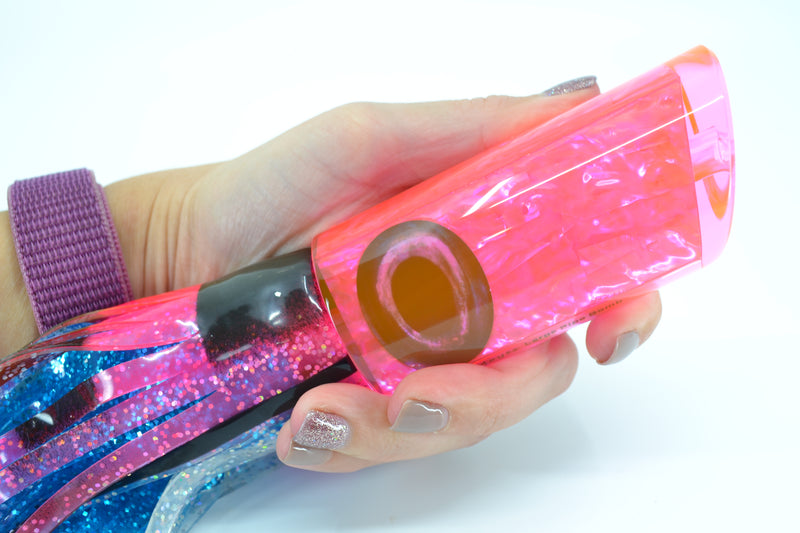 Moyes Lures Fluorescent Pink Resin Awabi Shell Large Pipe Bomb 14" 12.3oz Skirted