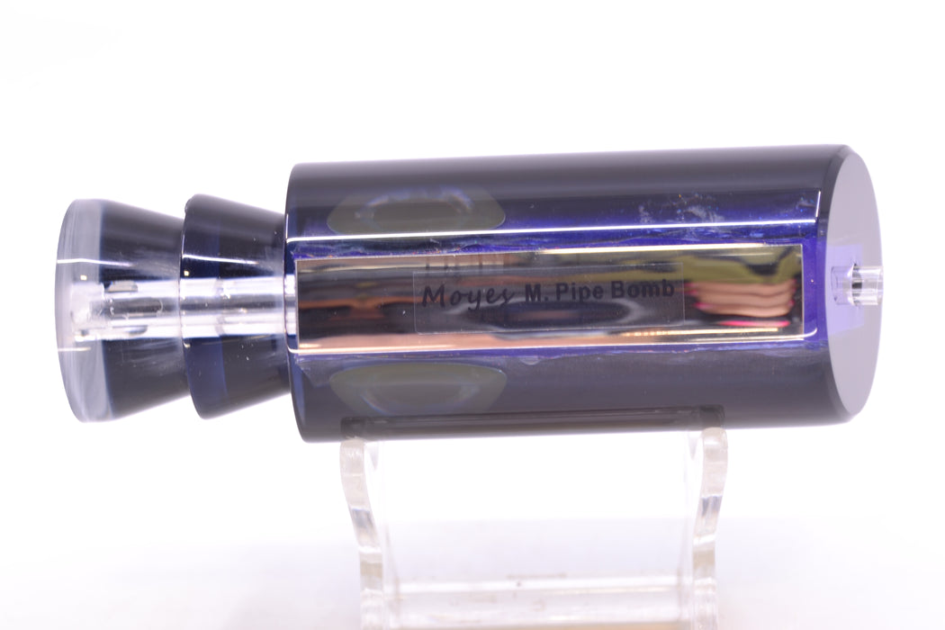 Moyes Lures Purple-Pink Dichro Black Back Taxi Eyes Medium Pipe Bomb 12" 4.6oz