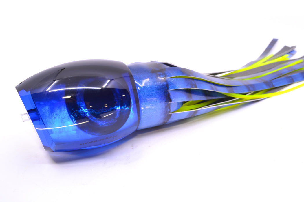 Moyes Lures Blue MOP Black Back Taxi Eyes Monsta Teaser 20.4oz FT Vinyl Blue Tiger