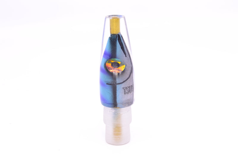 Tsutomu Lures Blue & Purple Bars-Black Line Fish Head Poke Invert 6" 2.2oz