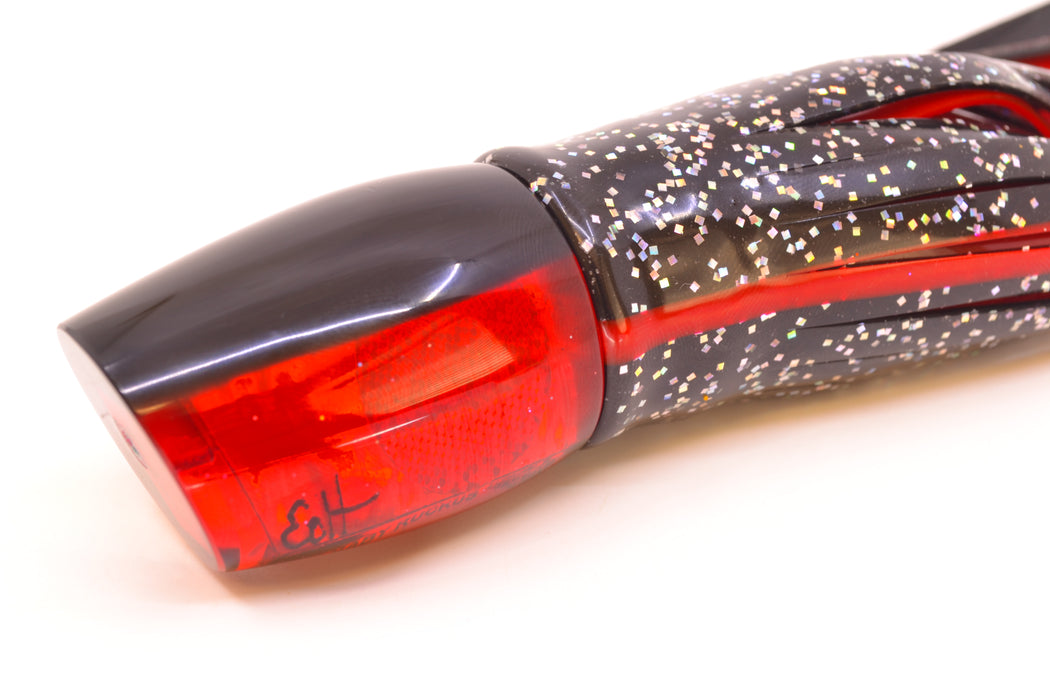 Marlin Magic Red Awabi Black Back Red Eyes Baby Ruckus 10" 6.5oz Skirted Black