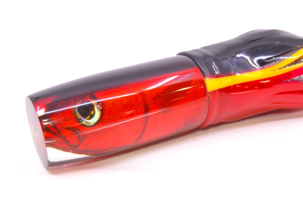 Ali'i Kai Lures Red Opelu Black-Red Back Medium Hard Head 12" 9oz Skirted Black-Red GZE