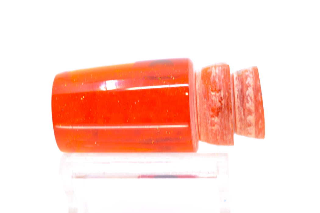 Coggin Lures White MOP Orange Back 4-Hole Small Slant Bogie Invert 7" 2.5oz