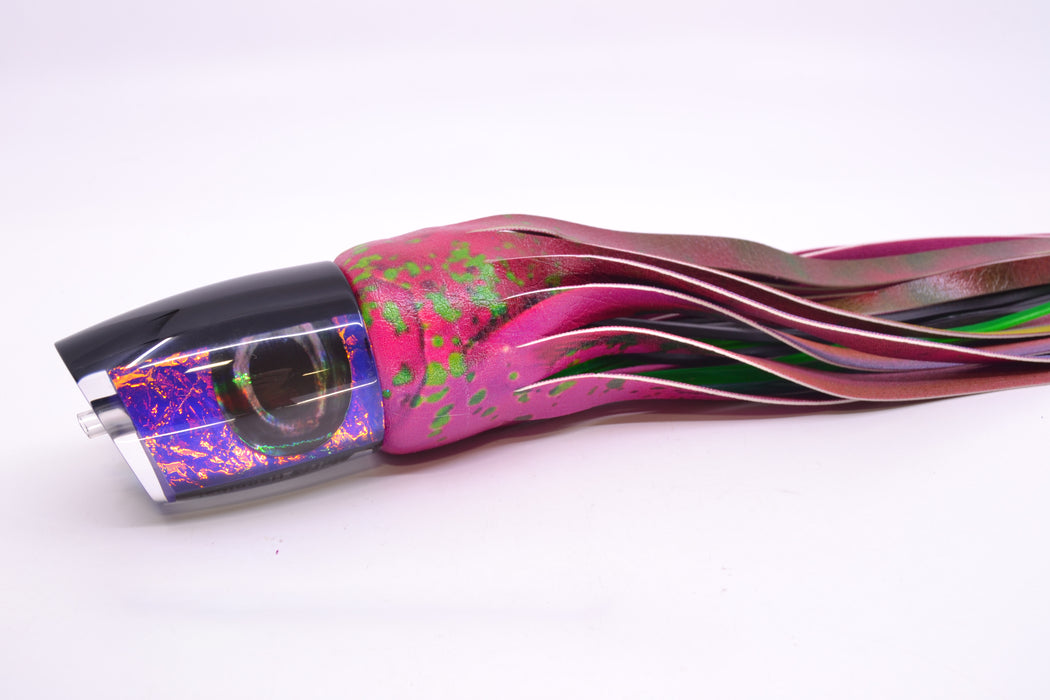 Moyes Lures Purple-Orange Dichro Black Back Taxi Eyes Hannibal 14" 8oz ALV Vinyl Mahi