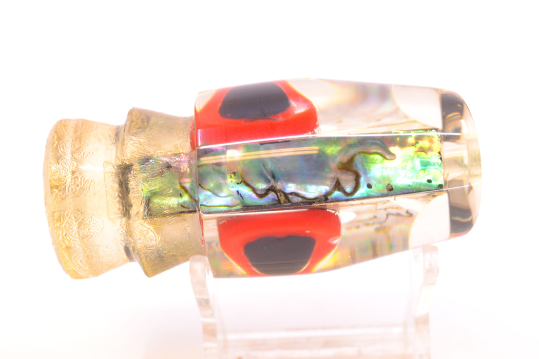 Joe Yee Abalone Shell Black-Red Eyes Lead Apollo 12" 3.3oz