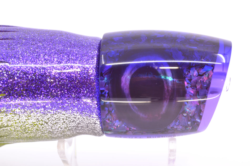 Moyes Lures Purple S&P Purple Back Taxi Eyes Bushmaster 12" 10oz Skirted Purple-Silver