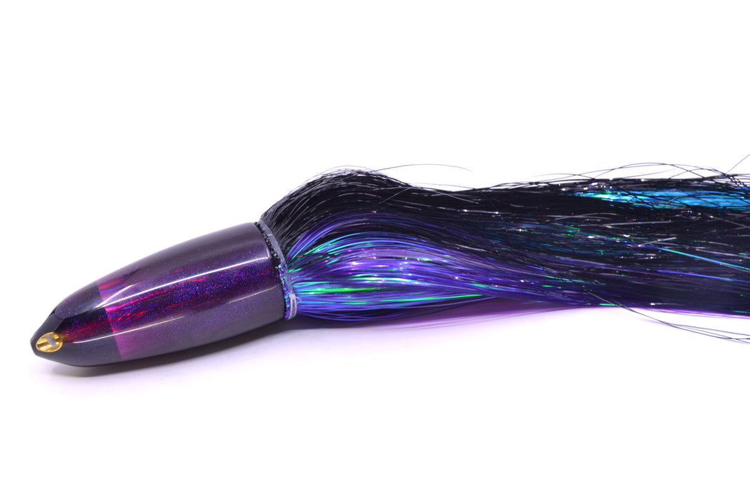 Ali'i Kai Lures Purple Rainbow Starburst Dreamliner Jet 12" 14.5oz EZ Flash Black-Purple