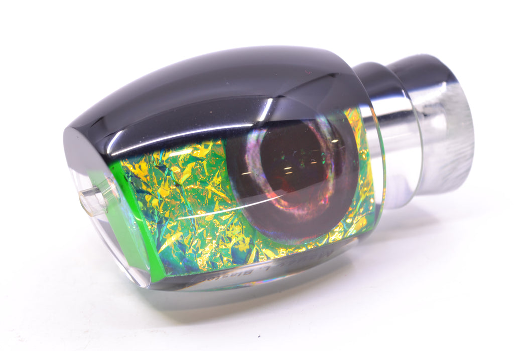 Moyes Lures Green-Orange Dichro Black Back Taxi Eyes Large Blaster 14" 6.3oz